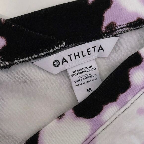 Athleta Coaster V Neck Pullover Sweatshirt Willow Elfin Purple Size Medium - Picture 4 of 5